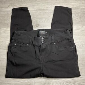 Torrid Womens 3 Button Skinny Denim Jeans‎ Jeggings Plus 18S Black Stretch